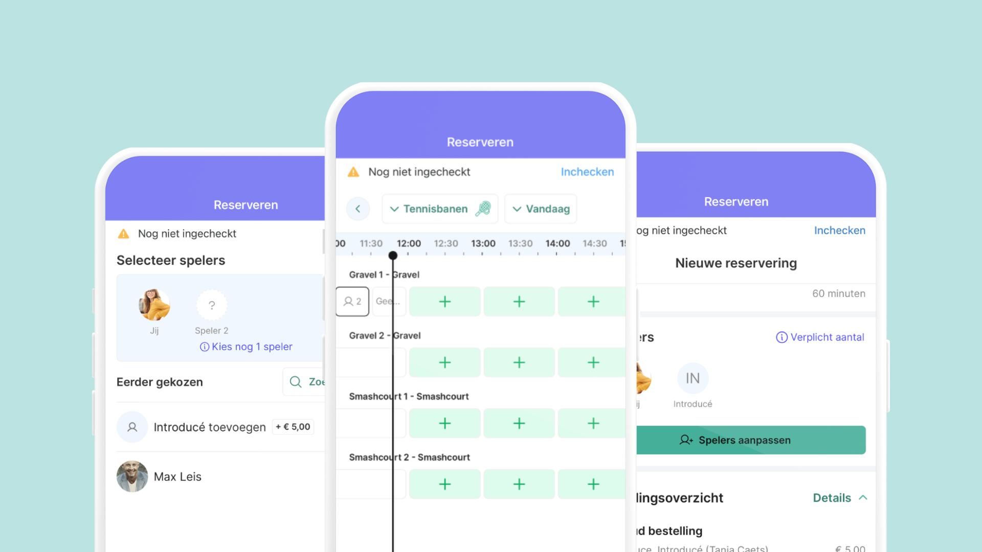 Reserveringsmodule online in de ClubApp