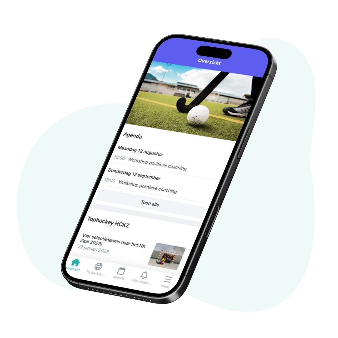Specifieke ClubApp 
features voor hockeyverenigingen bij AllUnited