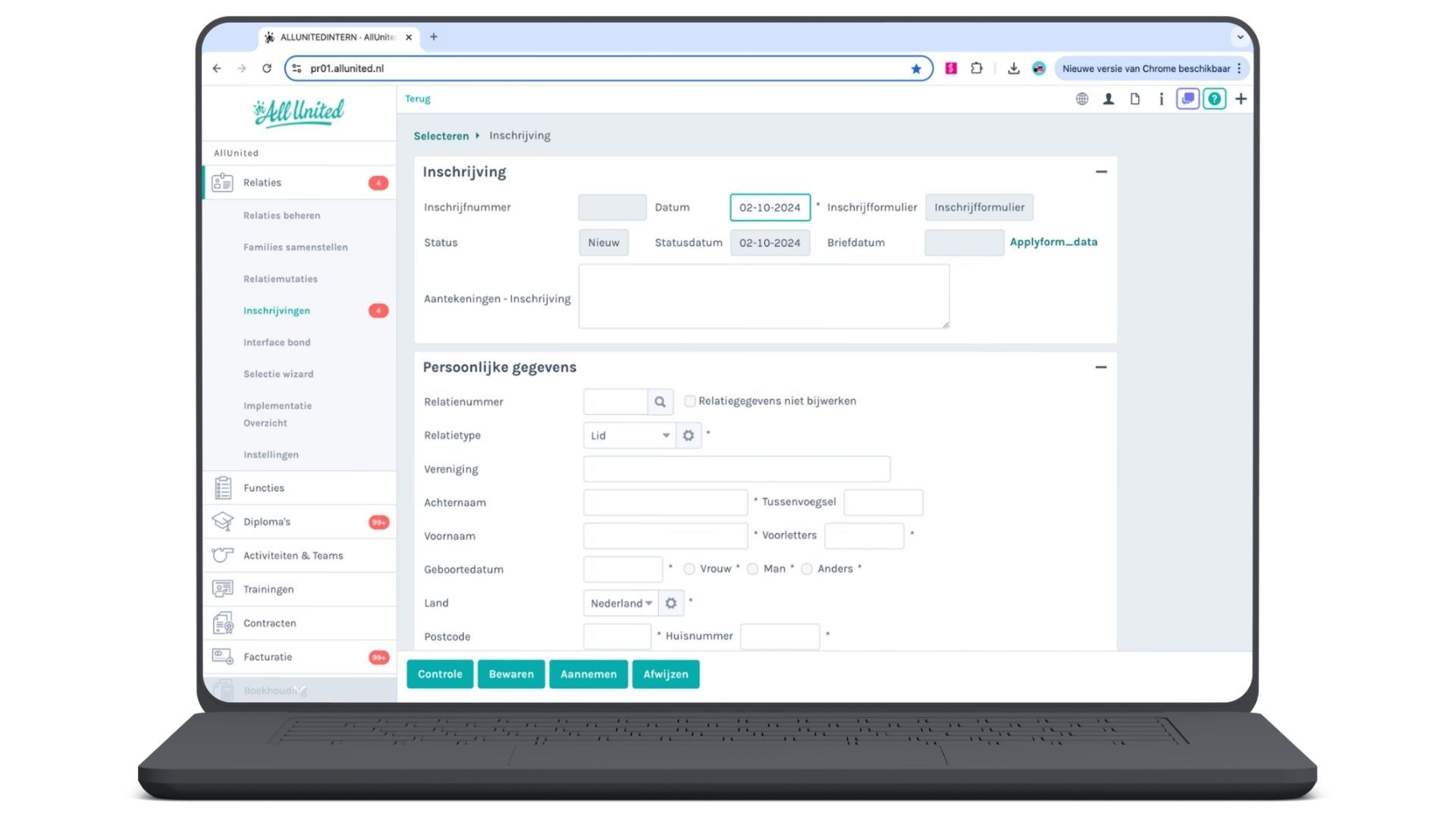 Ledenadministratie ledensoftware