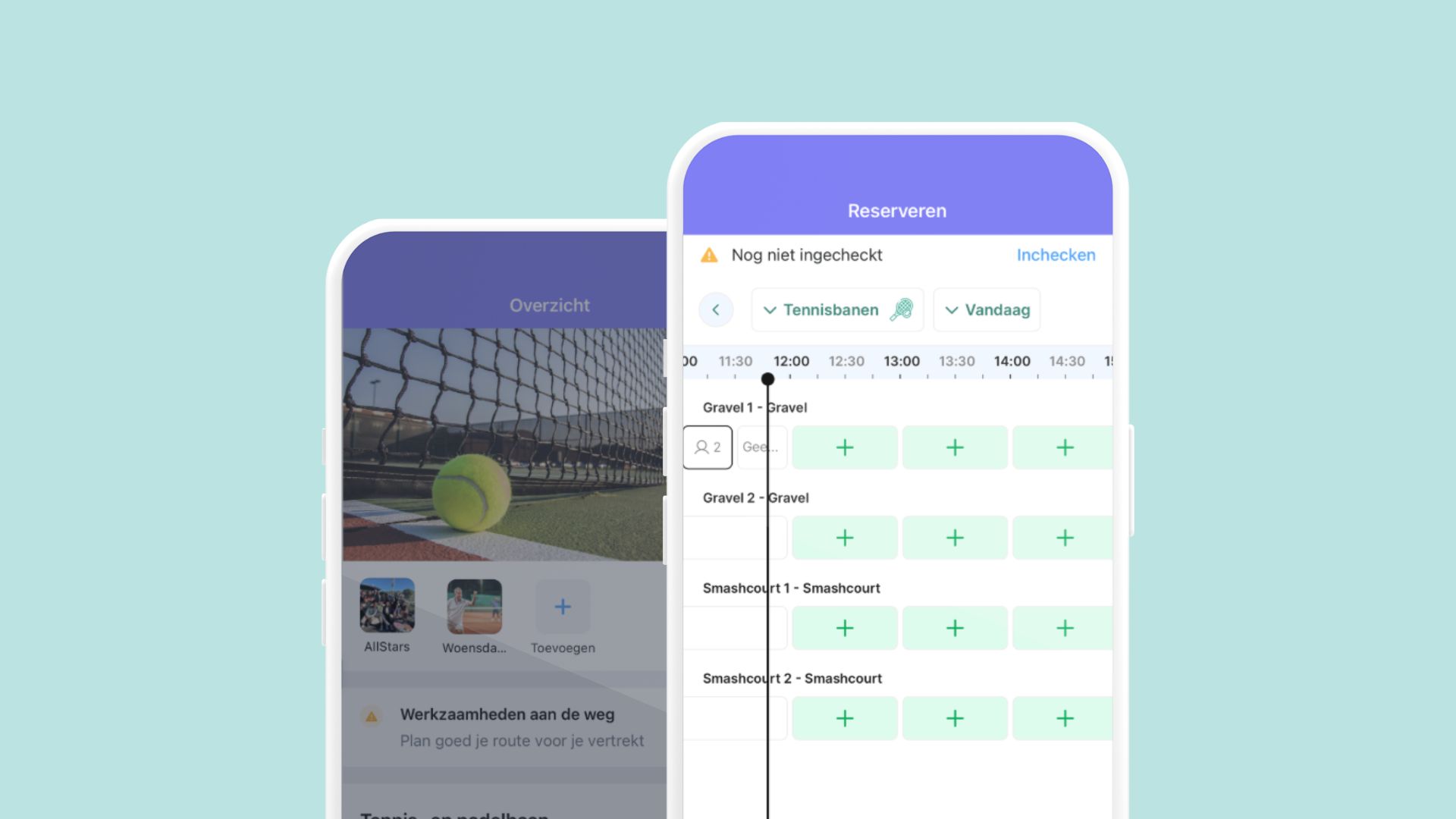 Nieuw in de ClubApp Reserveren met inchecken