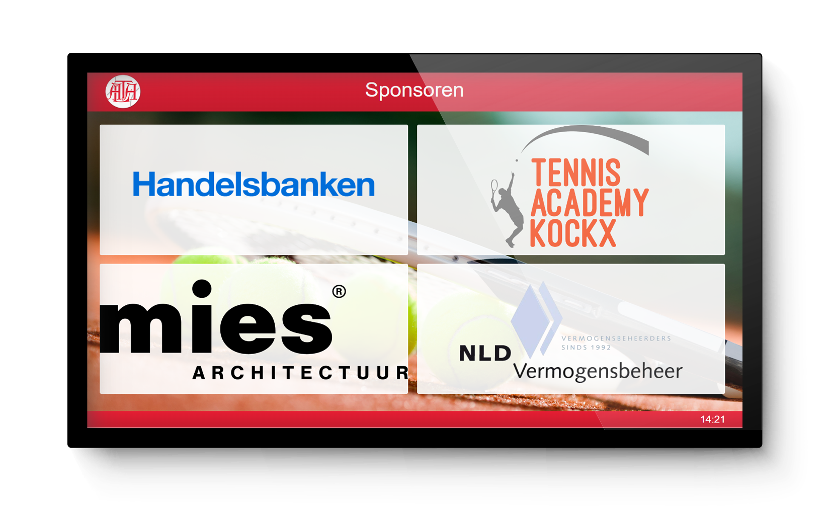 clubcasting app sponsoren scherm